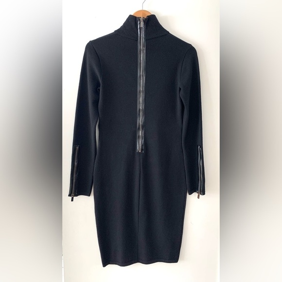 BLUMARINE Zipper Black Sweater Dress Made in Italy - Picture 3 of 9